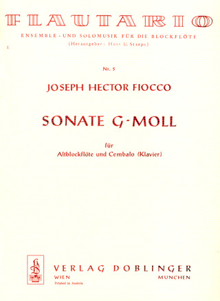 Joseph-Hector Fiocco - Sonate g-moll