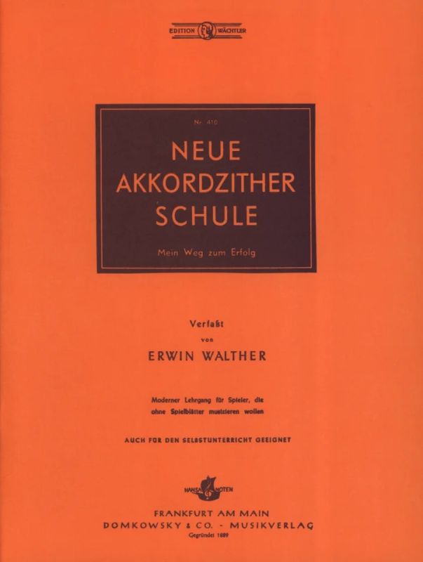 Walther E.: Neue Akkordzither Schule
