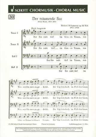 Robert Schumann: Der träumende See op. 33/1