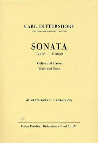 Carl Ditters von Dittersdorf - Sonate G-Dur für Violine und