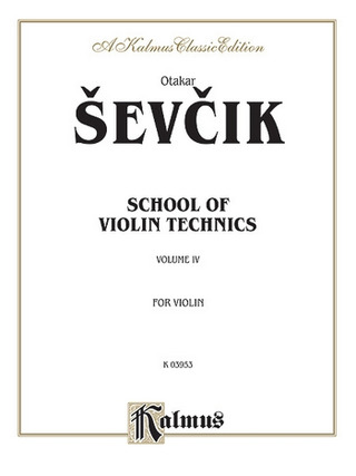 Otakar Ševčík - School of Violin Technics, Op. 1, Volume IV