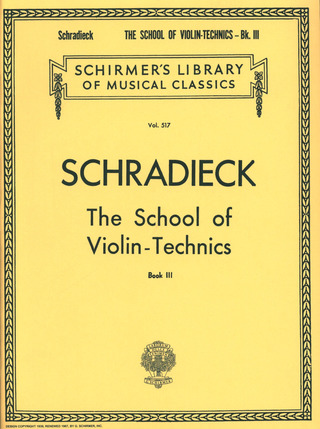 Henry Schradieck - School of Violin Technics - Book 3