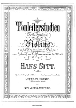 Hans Sitt - Tonleiterstudien