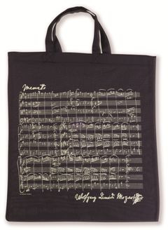 Tote bag Mozart black