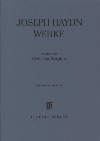 Joseph Haydn: Werke mit Baryton – Kritischer Bericht