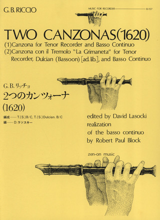 Giovanni Battista Riccio - Two Canzonas