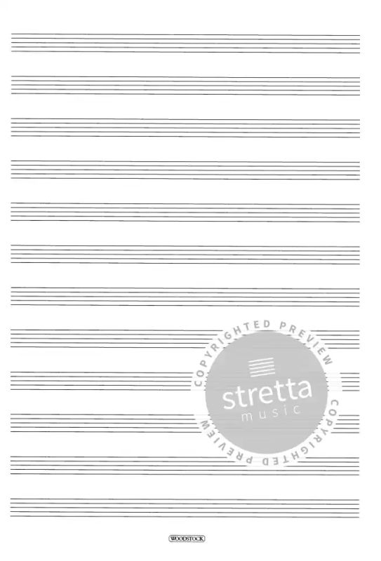 64 pages 12 Stave Woodstock Music Manuscript Paper