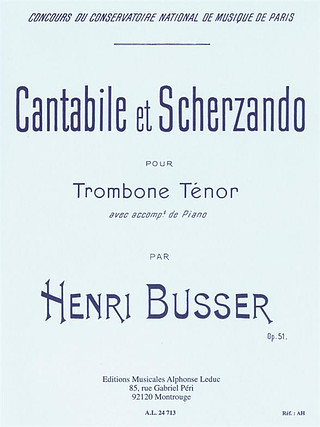 Henri Büsser - Cantabile and Scherzando, for Trombone and Piano