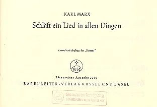 Karl Marx - Schläft ein Lied in allen Dingen (1954)