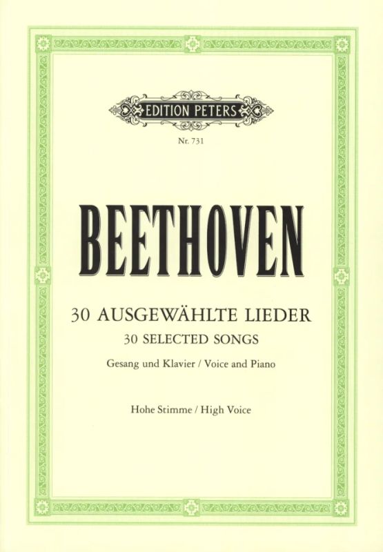 Ludwig van Beethoven - 30 ausgewählte Lieder – hohe Stimme