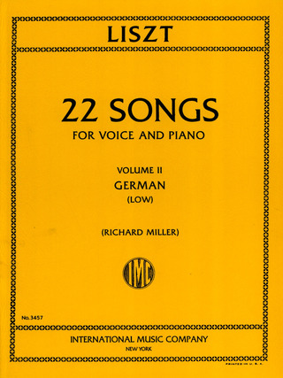 Franz Liszt - 22 Songs 2 – Low Voice