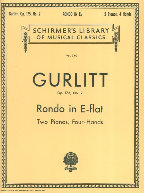 Cornelius Gurlitt - Rondo in Eb, Op. 175, No. 2 (set)