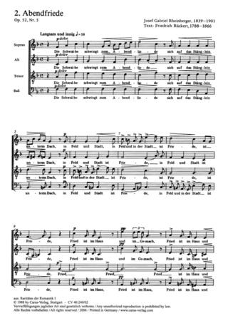 Josef Rheinberger - Abendfriede F-Dur op. 52, 5
