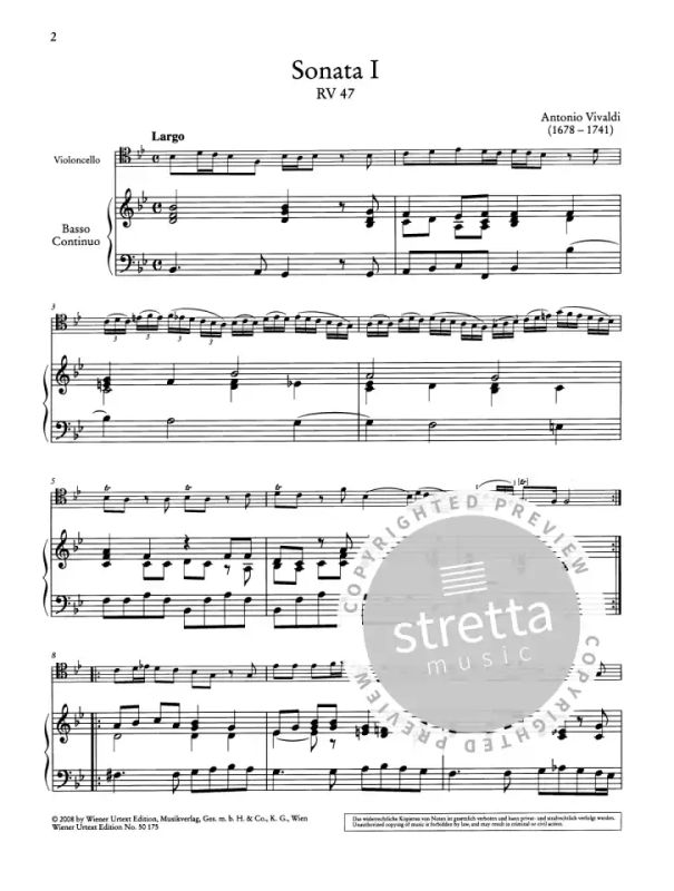 Antonio Vivaldi - Sonaten für Violoncello und Basso continuo (1)