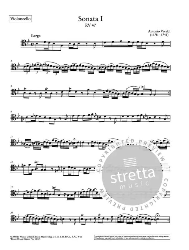 Antonio Vivaldi - Sonaten für Violoncello und Basso continuo (3)