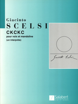Giacinto Scelsi - Ckckc Voix Et Mandoline Partition