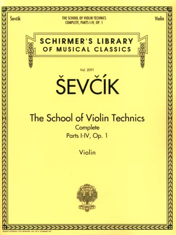 Otakar Ševčík - The School of Violin Technics op. 1