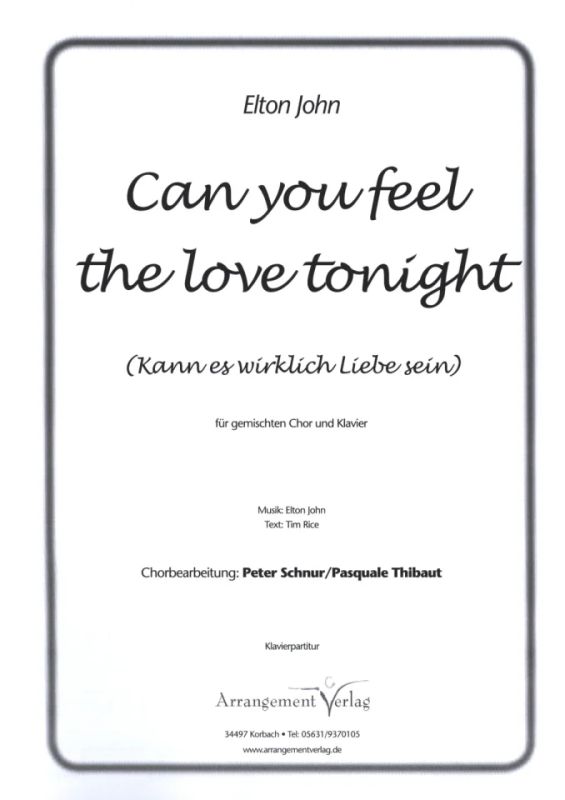 Elton John - Can you feel the love tonight