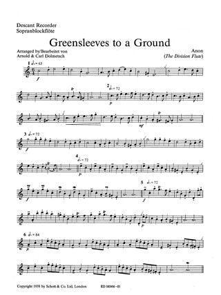 Anonymus 17th Century - Greensleeves to a Ground