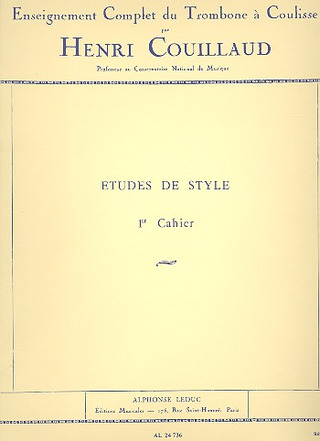 Henri Couillaud - Études de Style d'après Bordogni Vol. 1