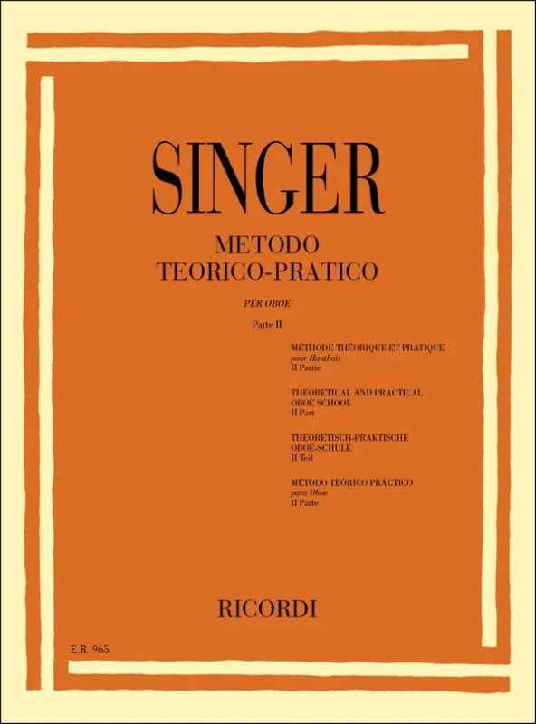 Sigismondo Singer - Theoretisch-Praktische Oboe Schule (0)