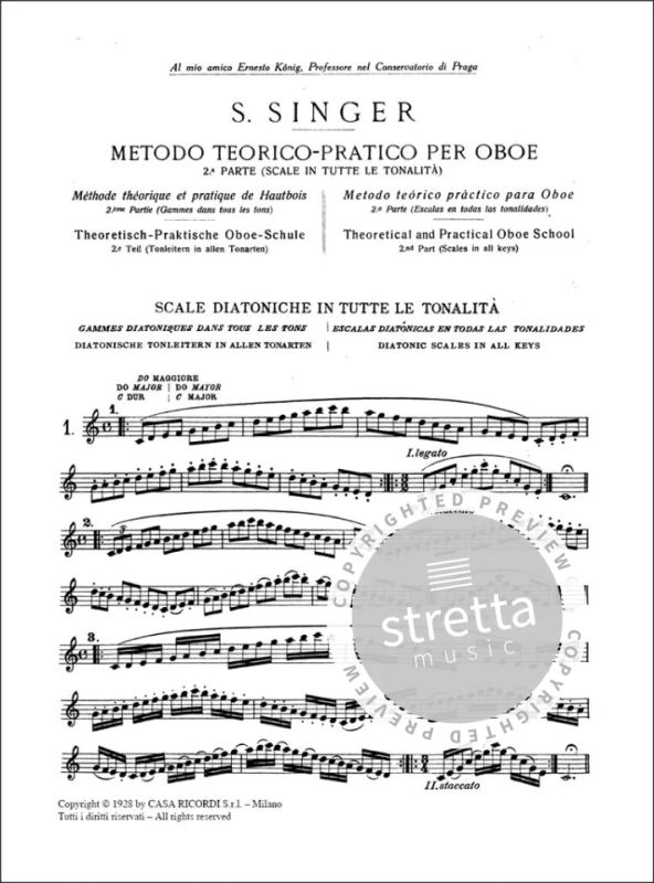 Sigismondo Singer - Theoretical and Practical Oboe School