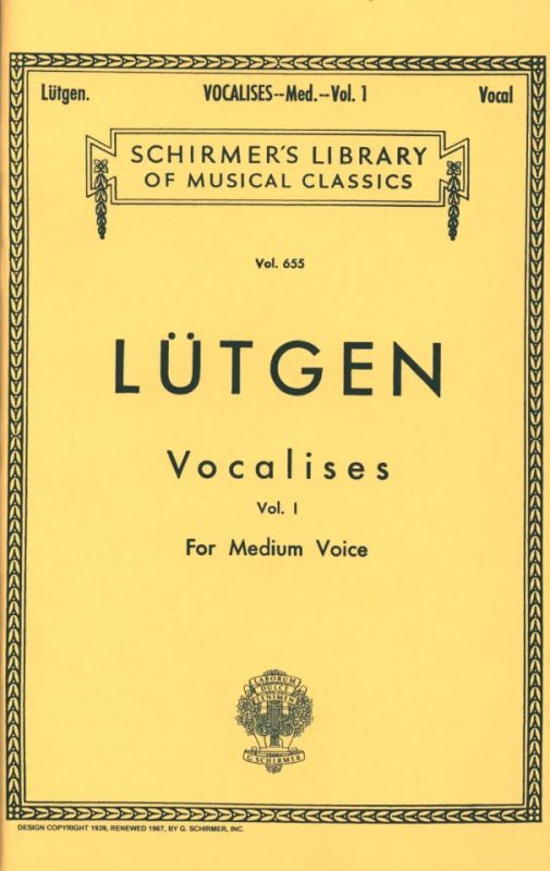 B. Lütgen - Vocalises (20 Daily Exercises) - Book I