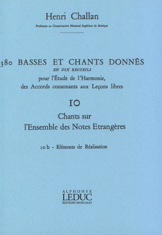 Henri Challan - 380 Basses et Chants Donnés Vol. 10B