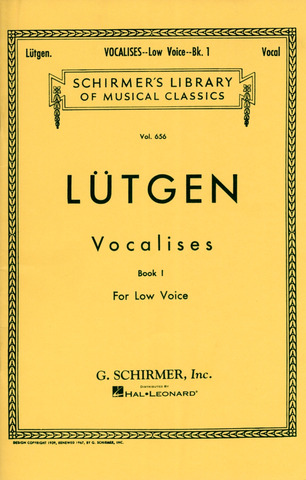 B. Lütgen - Vocalises Vol. 1 for Low Voice