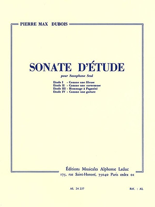 Pierre-Max Dubois - Sonate d'Etude