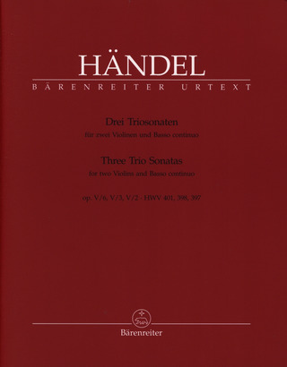Georg Friedrich Händel - Drei Triosonaten op. 5 HWV 397,398,401