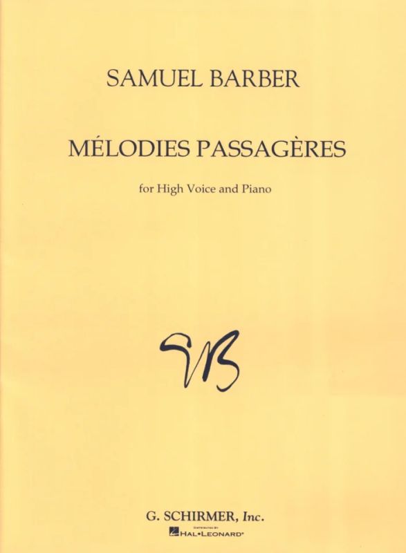 Samuel Barber - Mélodies Passagères op. 27 – High Voice