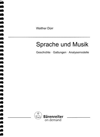 Walther Dürr - Sprache und Musik