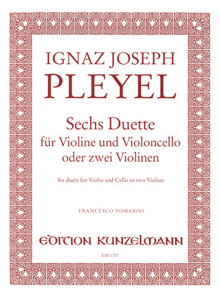 Ignaz Josef Pleyel - Six favorite duets für Violine und Violoncello oder 2 Violinen