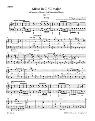 Wolfgang Amadeus Mozart - Missa C major KV 317