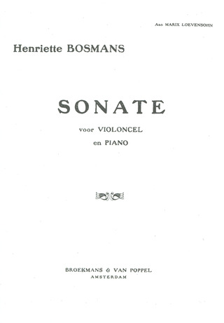 Henriëtte Bosmans - Sonata