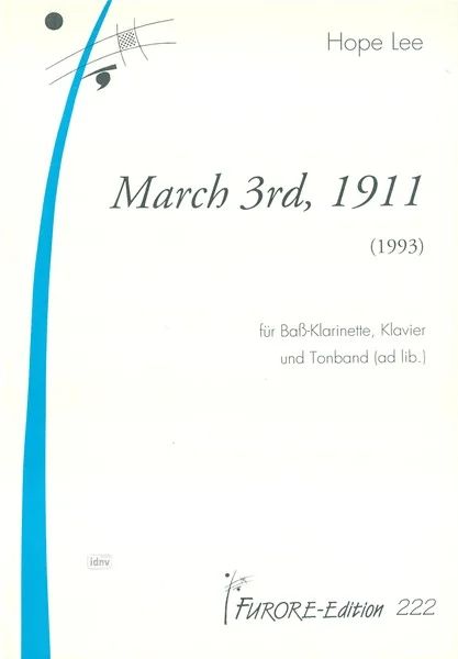 Hope Lee - March 3rd 1911 für Klarinette und Klavier