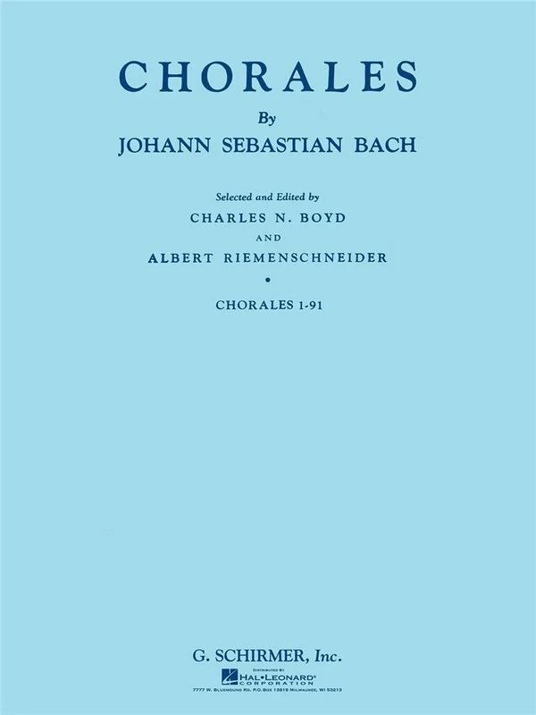 Johann Sebastian Bach - Chorales 1-91, Open Score