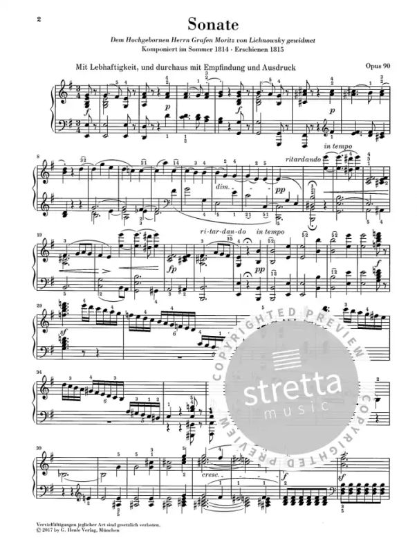 Op Beethoven: Piano Sonata No 90 by Ludwig Van Beethoven Book 27 in E Minor 