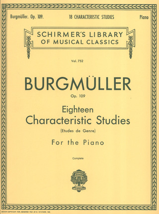 Friedrich Burgmüllery otros. - 18 Characteristic Studies, Op. 109