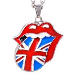 Rolling Stones Union Jack Tongue Halskette