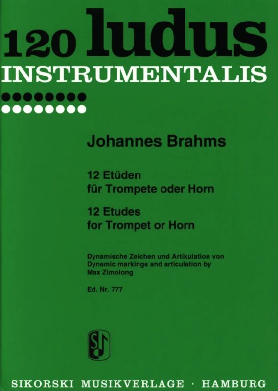 Johannes Brahms - 12 Etüden für Trompete oder Horn