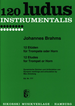 Johannes Brahms: 12 Etüden für Trompete oder Horn