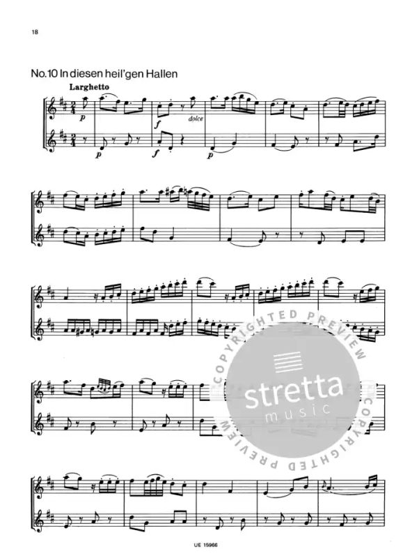 Wolfgang Amadeus Mozart - Die Zauberflöte – nach einer Ausgabe von 1792 für 2 Flöten