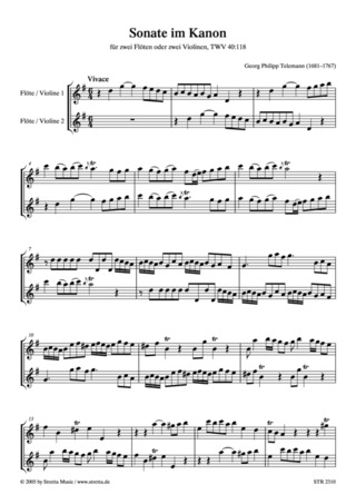 Georg Philipp Telemann: Sonate im Kanon