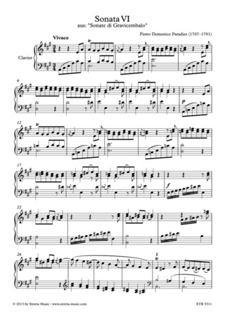 Pietro Domenico Paradies: Sonata VI