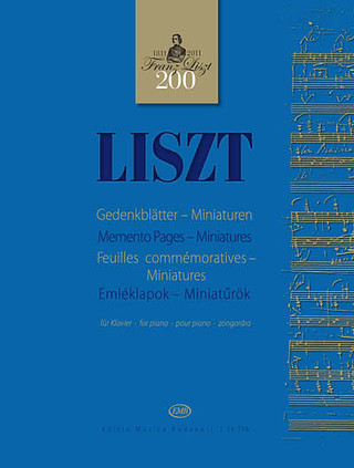 Franz Liszt - Feuilles commémoratives - Miniatures