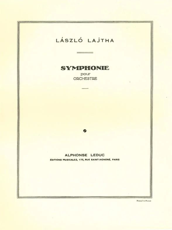 Symphonie -Ou Symphonie N01
