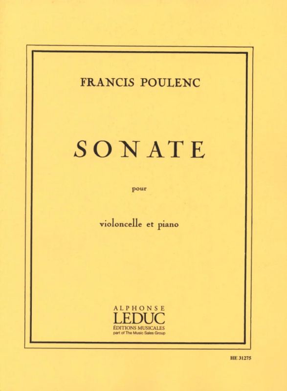 Francis Poulenc - Sonata For Cello And Piano
