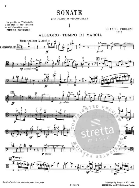Francis Poulenc - Sonata For Cello And Piano (3)